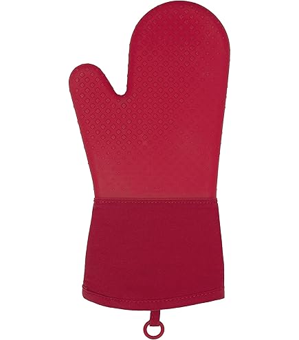 TOKSEO Silikon Ofenhandschuhe 7er Set - Hitzebeständig Bis 230°C | Mit Zubehör Für Küche