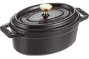 STAUB 1101125 żeliwny owalny mini kokota, 11 cm, czarny