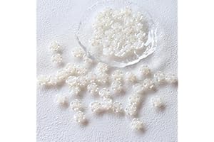 YIEUR 490 perline bianche a forma di fiore scintillante, 12 mm, con foro per il fai da te, 150 g, per braccialetti e decorazioni artigianali (rosa)