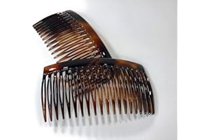 NIAVIDA 2 peinetas de aprox. 9 x 4,6 cm, color marrón havanna (520H)