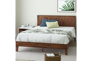 ZINUS Vivek 30 cm Telaio per letto a piattaforma in legno deluxe con testiera | Supporto a doghe in legno | Facile da montare | 160 x 190 cm | Antique Espresso