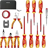 Cecotec HardGyro 15 SafeVolt Magnetic Screwdriver Set, Insulated 1000V, VDE and GS Certified, CR-V Steel, 3 Pliers Included,