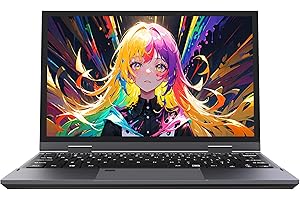 Amita Grau Yoga 10,95'' 2-in-1 Mini-Laptop Touchscreen,FHD-Display, 12 Gen N95 CPU (bis zu 3,4 GHz),16GB DDR5 RAM,1TB NVMe SSD,360° drehbares Design,Type-C,BT,Wi-Fi,Hintergrundbeleuch (16+1TB)