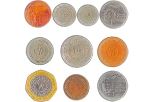 HOBBY OF KINGS Jordan 10 Mixed Coins | Dinar | Qirsh | Piastres | Arabic symbols | Jordanian Kings | Since 1949