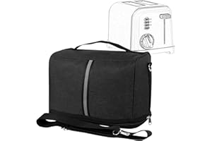 Kingshion Toaster Bag Compatible with Most 2 Slice Toasters, Portable Storage Bag with Zipper, Dark Grey