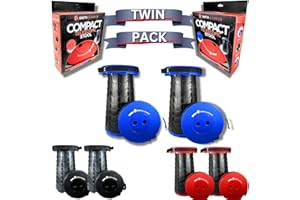 Smith & Barker TWIN PACK UPGRADED for 2025 Premium Telescopic Folding Stool For Adults and Children Outdoor Indoor Portable Collapsible Foldable Camping Festivals Seat