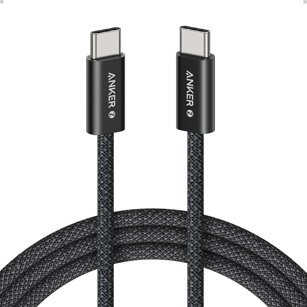Anker Zolo240W USB-C - USB-C Hızlı Şarj Kablo, 1 Metre, Örgü Yapılı, Siyah - A8060