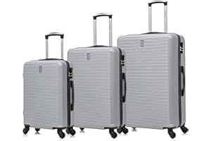 CELIMS Set Valigie 5 Pezzi - Valigia Grande 23 kg + Valigia Media + Valigie Bagaglio a Mano | Grigio