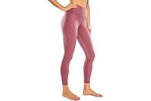 CRZ YOGA Donna Vita Alta Yoga Fitness Spandex Palestra Pantaloni Sportivi 7/8 Leggins con Tasche - 64cm/71cm