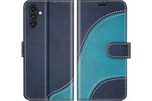 BoxTii Hülle für Samsung Galaxy A54 5G, PU Leder Handyhülle für Galaxy A54 5G, Ledertasche Klapphülle Schutzhülle mit Kartenfächer und Magnetverschluss, Blau