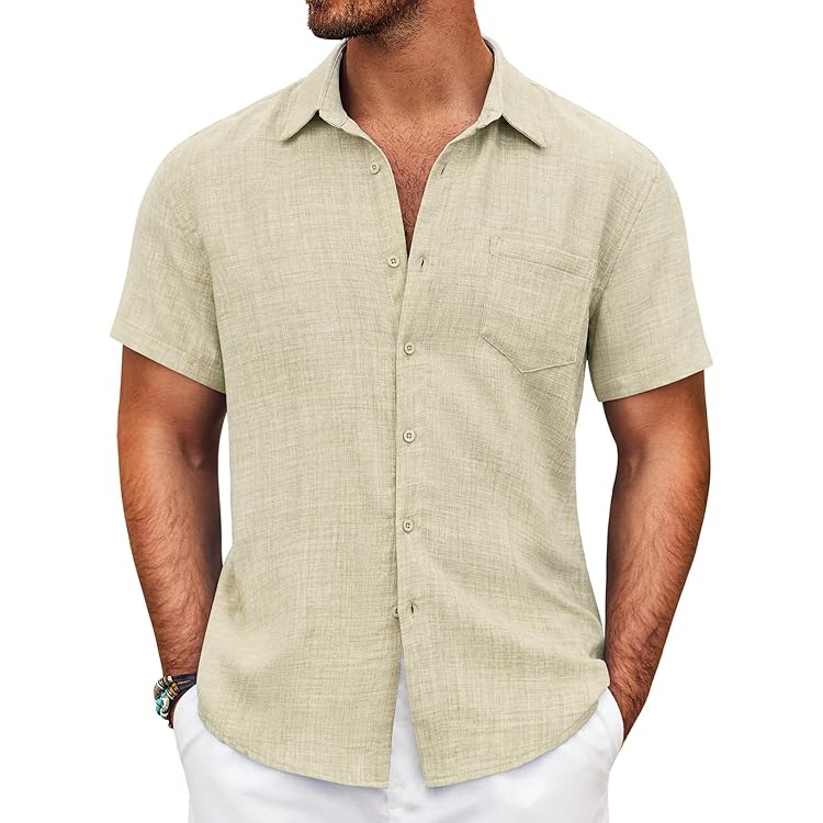 COOFANDY Herenhemd met korte mouwen, regular fit, business, visgraatpatroon, zomerhemd, vrijetijdshemd met zak, onderhoudsvriendelijk, zwart, XL