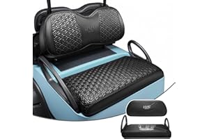 10L0L Fundas de asiento de carrito de golf de grano de masaje y funda de asiento impermeable para asiento trasero de coche Club Car Precedent y DS y asiento trasero, funda de asiento de golf de piel