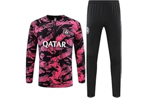 KOBZIO 2022 Paris Fußball Trainingsanzug ,Paris Trainingsanzug Anzug Paris Football Tracksuit Langarm-Sportbekleidung Atmungsaktives Sporttraining Fitness Laufanzug Kinder Jungen.