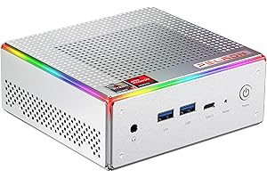 PELADN HA-4 Gaming Mini-PC, AMD Ryzen 7 7840HS (8C/16T, bis zu 5,1 GHz), Radeon 780M, Win11 Pro, 32 GB DDR5 5600 MHz RAM, 1 TB SSD, 4K HD, BT5.2, Dual HDMI, WiFi6 2,4G/5G, Business Small Desktop PC