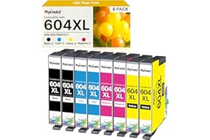 Sqwekd 604XL Cartucce Compatibili per Epson 604 XL Multipack per Expression Home XP-2200 XP-2205 XP-3200 XP-4200 Workforce WF-2910 WF-2930 WF-2950 (2 Nero, 2 Ciano, 2 Magenta, 2 Giallo)