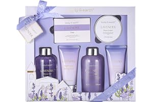 Body & Earth Set Creme Donna Confezione 6 Pezzi, Idee Regalo Donna, Cofanetto Regalo Compleanno, Anniversario o Festa, Profumo Lavanda, festa della mamma, regalo natale donna