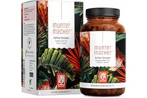 ‎NATURTREU Guarana Kapseln mit Mate, Grüner Tee, Grüner Kaffee, L-Tyrosin & B-Vitaminen - Über 100mg Koffein - Koffeintabletten vegan & natürlich - Muntermacher 120 Koffein Kapseln hochdosiert