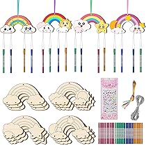 Ezydka Regenboogdecoratie voor kinderverjaardag, 12 potloden voor kinderen, 12 geschenkzakjes, feestzakjes en 12 gummen voor verjaardag, cadeautje, feest, gastgeschenk, pinata