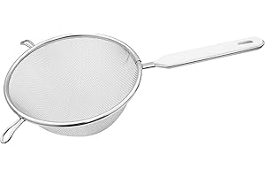 Fackelmann Sitko Ø 16 cm, sitko kuchenne ze stali nierdzewnej, cedzak o drobnych oczkach z wkładką z tworzywa sztucznego (kolor: biały/srebrny), ilość: 1 sztuka