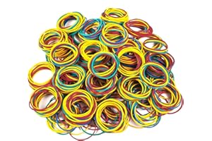 YOOSSO 500 sztuk kolorowych taśm gumowych, 38 mm, małe gumki do gospodarstwa domowego, gumowe pierścienie, elastyczna gumka do domu, biura, szkoły (4 kolory)