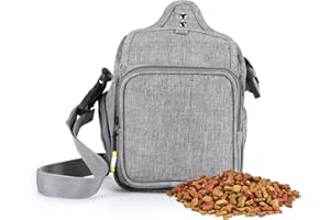 IDOGCHEW Sac Friandise Chien Dressage, Pochette Éducation Récompense Porté par Bandoulière et Ceinture avec Clip à Taille