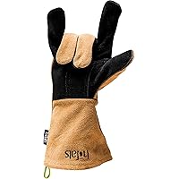 höfats - Grillhandschuhe aus Leder und Kevlar - hitzebeständig - zum Grillen, als Topfhandschuh oder Ofenhandschuh