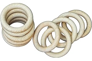 Anelli in legno di faggio JOWE ø 70 mm, 8 pz - Superficie non trattata - Anelli in legno prodotti in Austria