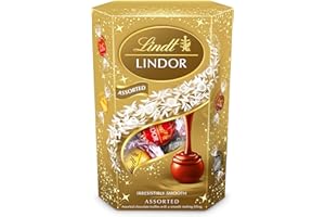 Lindt Lindor Assorted Chocolate Truffles – 200g Box (Approx. 16 Balls) – Smooth Filling – Christmas, Gift, Birthday, Congratulations Treat