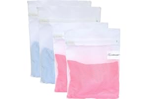 Olanmarp Premium Wäschenetz-Set für schonende Reinigung Wäschetasche Wäschebeutel Laundry Bag für Empfindliches, Bluse, BH, Babykleidung, Wash Bag (4 Stück Netze (2x40*24cm +2x 50 * 30cm))