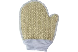 SUN & SIA SOURCE OF YOUR NATURAL BEAUTY Gant en Crin Exfoliant - 1 Face Crin et 1 Face Coton Doux - Gant de Toilette Effet Gommage pour la Douche - Retrouvez une Peau Douce - Idéal pour Renouvellement Cellulaire