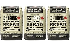 BAPOLE Marriages Canadian VERY Strong Wholemeal Bread Flour, 1.5kg (Pack of 3)
