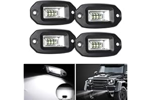 BESTZHEYU EBESTauto 4PCS LED Flush Mount Pods, Flush Mount LED Pods 20W Flush Mount LED Lights 12V LED Work Light Bumper Driving Lights Off Road LED Pod Lamp Backup for ATV UTV SUV Truck Boat (FedEx,UPS)