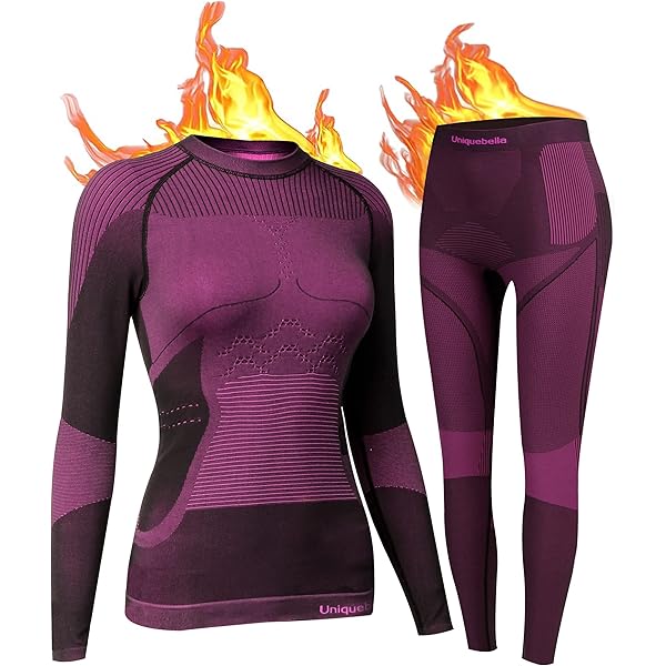 AMZSPORT ThermoWear Dames Thermisch Ondergoed Set - Winter Ski-ondergoed met Fleece Binnenkant, Ademende Lange Mouwen Top & Zachte Leggings voor Vrouwen Zwart XL AMZSPORT ThermoWear Dames Thermisch Ondergoed Set - Winter Ski-ondergoed met Fleece Binnenkant, Ademende Lange Mouwen Top & Zachte Leggings voor Vrouwen Zwart XL