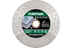 KURSTOL Disque Diamant - 125mm Disques à tronçonner diamantés Pour couper et meuler les carreaux de céramique, la porcelaine, le granit, le marbre