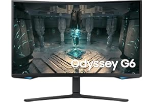 Samsung Ecran PC Odyssey G6 32'' 240Hz, 1ms , Dalle VA, Résolution 2560 x 1440 , 2 500 : 1, 350 cd/m², AMD FreeSyncPremium Pro,CoreSync, Gaming Hub, Pied Ajustable, HDMI,DisplayPort
