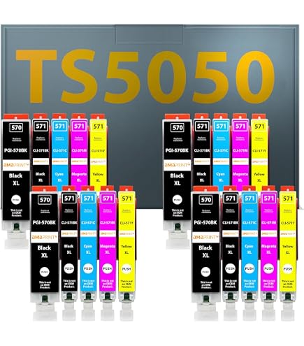 2 Cartouches D'encre Noire Compatibles Canon PIXMA - Réf. C-570Bk-2 - 23ml - Pour MG5752, MG7750, Etc.