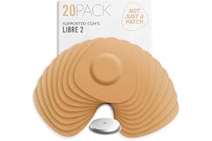 Not Just A Patch Freestyle Libre 2 Sensor Covers (20 Pack) Lingo CGM Patches for Freestyle Libre 2 - Water Resistant & Durable for 10-14 Days - Beige