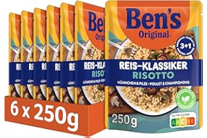 BEN'S ORIGINAL Uncle Ben's Risotto poulet et champignons, pack de 6 x 250 g)