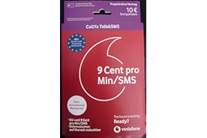 Vodafone CallYa Talk & SMS (9 Cent/min SMS in all German Networks) Prepaid Mobile Phone SIM Card with 10 Euro Start Credit, Previous Tariff 5/15 (German Network)