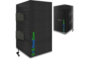SOUNDCOVER 2 (Two) Small Outdoor Speaker Covers - Protection & Storage Bags fit Yamaha NS-AW194, Klipsch AW-400, Polk Audio Atrium 4 & Dual Electronics LU43PW (MAX Size: Height 9.85 X Width 5.9 X Depth 6.9 Inch)