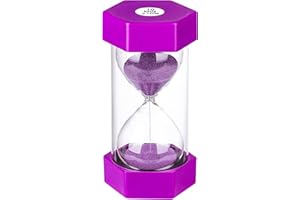 SuLiao Sand Timer 10 Minute Hourglass: Plastic Sand Clock,Small Purple Sand Watch 10 Min,Reloj De Arena,Hour Glass Colorful Sandglass Timer for Kids, Games, Classroom, Kitchen, Decor