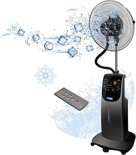 KESSER® Ventilator staand - Statiefventilator - Mist Ventilator - Wit