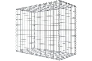 Niederberg Metall Gavión 80x100x50cm Gaviones metálico para Piedras M5x10 Jaula Cesta de Alambre