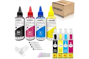 COCADEEX Kit di ricarica per inchiostro a sublimazione 604XL compatibile con stampanti XP-2200 XP-2205 XP-3200 XP-3205 XP-4200 XP-4205 WF-2935 WF-2930 WF-2910 WF-2950