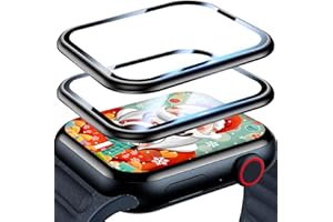 Uyiton für Apple Watch 45MM Series 9/8/7 Schutzfolie, 2 Stück Aluminiumlegierung Displayschutz [Vollständige Abdeckung] 9H Härte Schutzglas HD-Klar Anti-Staub Folie für iWatch 45MM