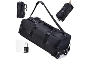 SUCIKORIO Torba Podróżna Na Kółkach Duża 85L 3 W 1 Torba Podręczna Z Zamkiem Szyfrowym 3-cyfrowym 78x33x32cm Wodoodporny Plecak Podróżny Oxford 2 Rolls Plecak Walizka Z Uchwytami Do Przenoszenia