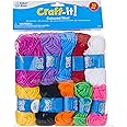 Baker Ross AG238 Coloured Wool Value Pack — Creative Kids' Arts and Craft Supplies to Decorate Cards, Collage and Projects (Pack of 10), Assorted, 10g