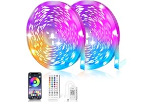 PSTAR Taśmy LED 30 m, Sterowanie aplikacją i pilotem zdalnego sterowania, 16 mln kolorów, tryb muzyczny, Ustawienie timera, Samoprzylepna taśma świetlna LED, do dekoracji szafy, Kuchni, Na imprezę, do domu