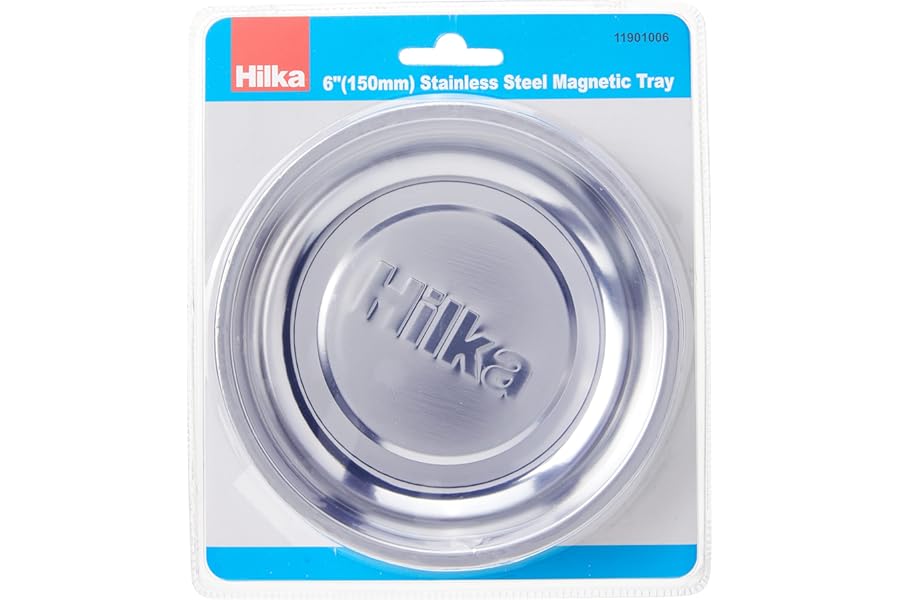 Hilka 11901006 6-Inch Diameter Stainless Steel Magnetic Tray, Silver