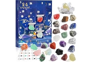 GFEUGS Calendrier de l avent 2024,Calendrier Pierres Précieuse Calendrier Avent Pierres et Minéraux Calendrier de l 'avent Pierre et Minéraux,Calendrier de l' avent Precieuse for Homme Adolescente Garcon